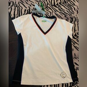 NWT Tail Tech women’s white/black/red tennis top. Size medium. Never worn